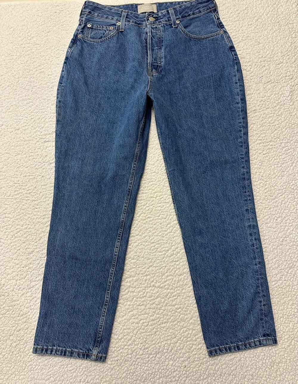 Everlane Womens The Curvy Cheeky Straight Denim Jeans Size 32